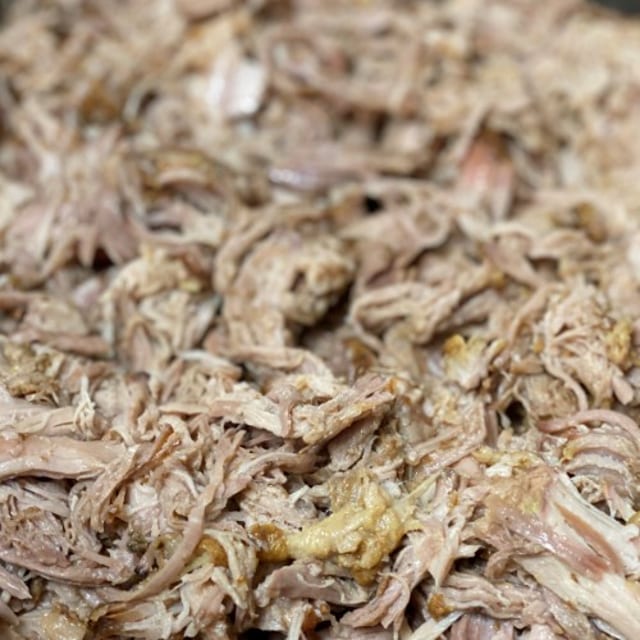 Applewood-smoked Pulled Pork.